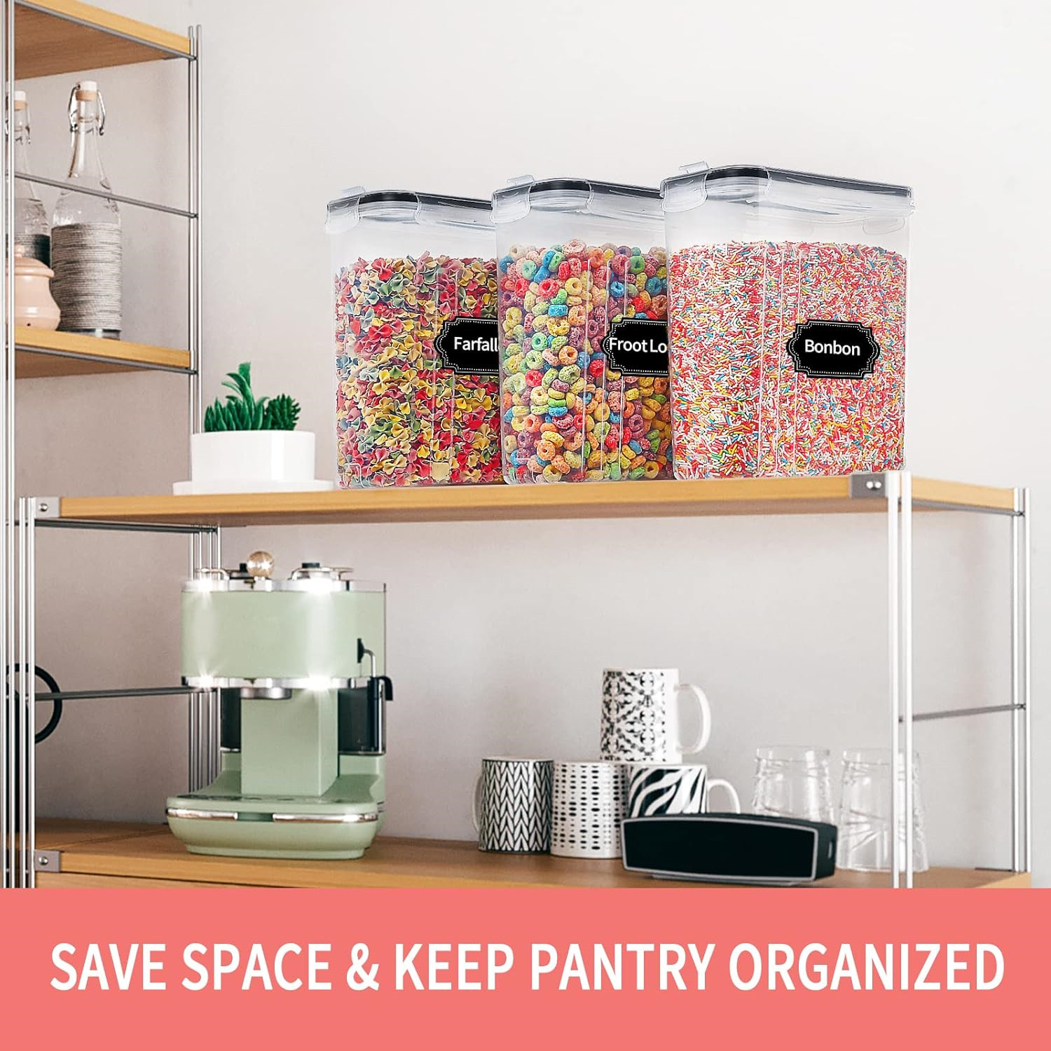 Food Storage Label - Contenitori per cereali da 2,5 litri