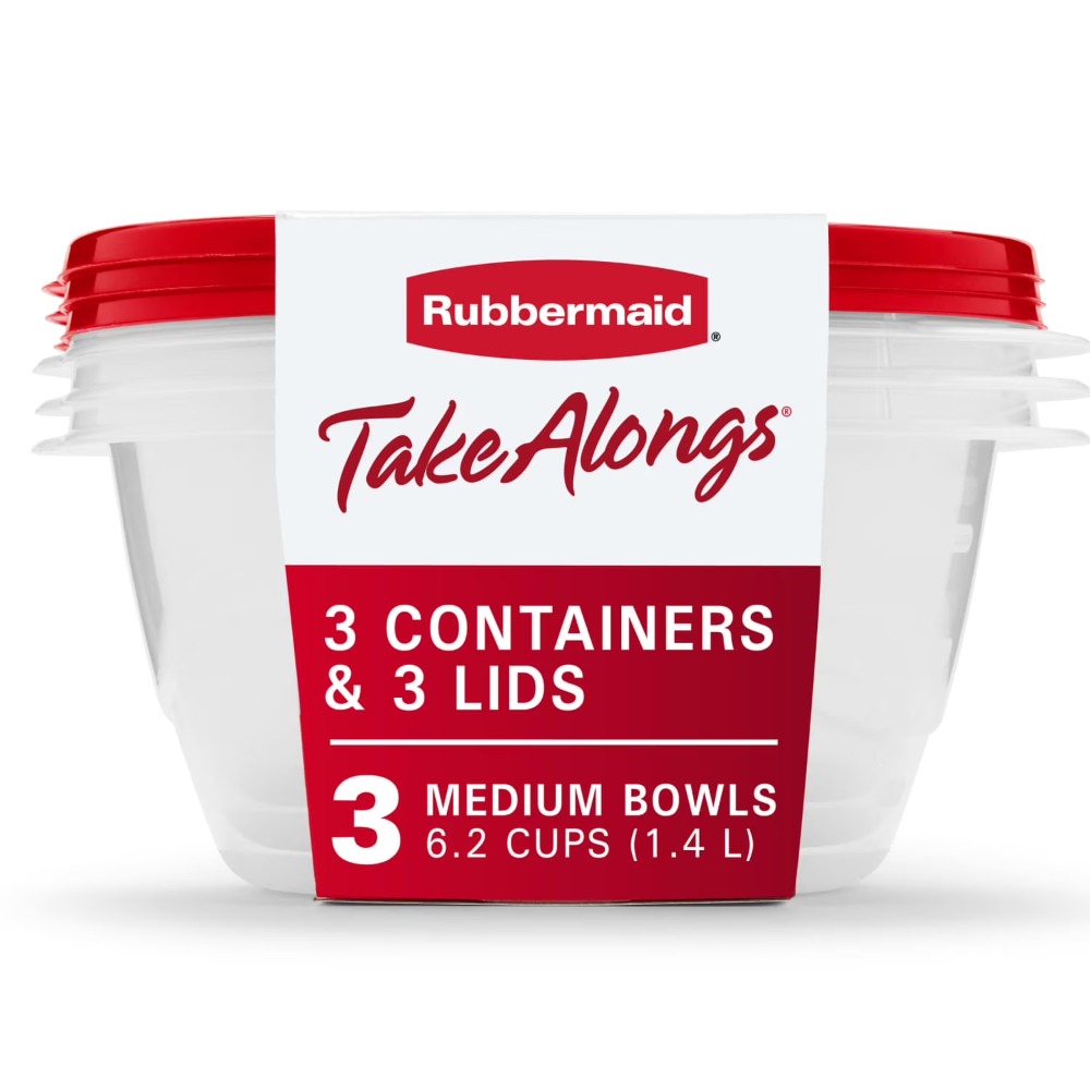Food Storage Containers Set - Contenitori grandi rotondi per alimenti con